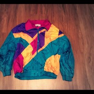 Vintage 90s colorful windbreaker jacket